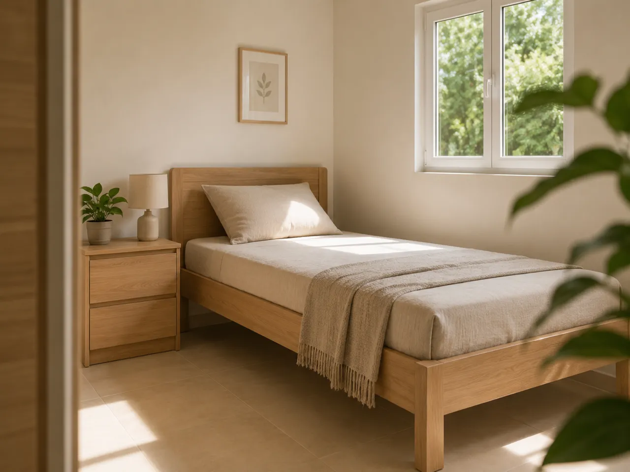Cama con colchón